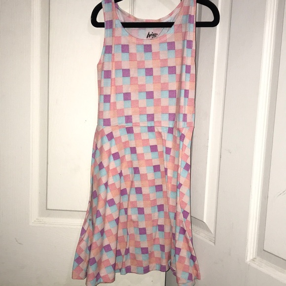 Multi Colored checkered dress - Picture 1 of 2